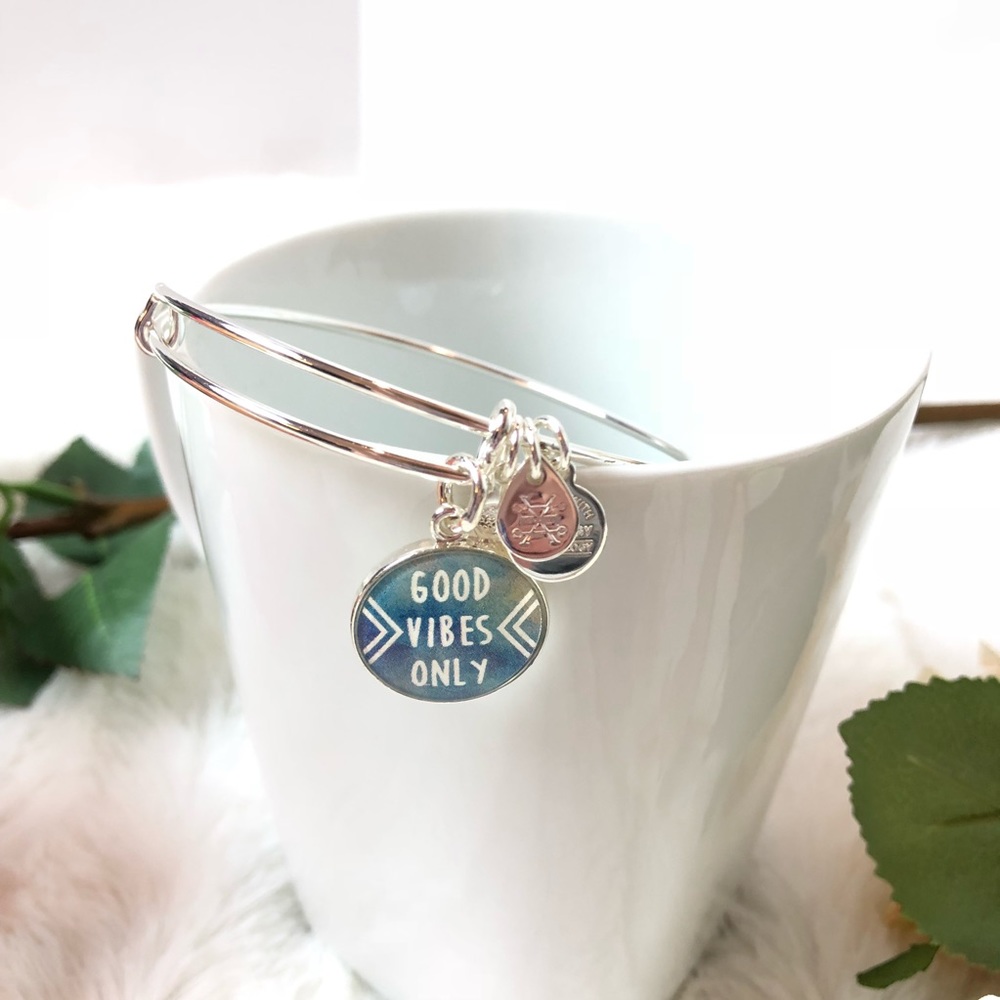Alex and Ani Good Vibes Only Expandable Bracelet - Picture 4 of 8
